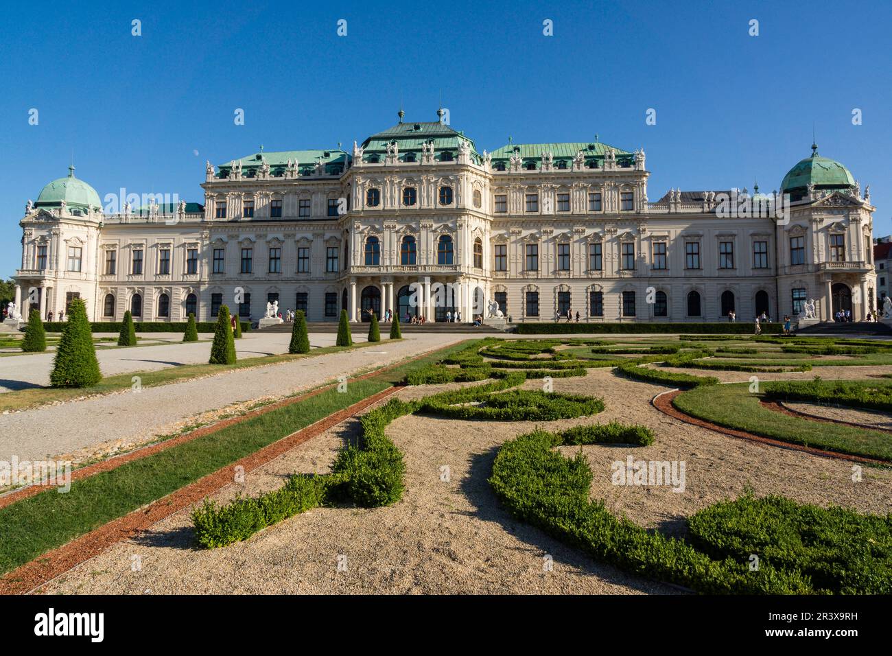 Palacio Belvedere , estilo barroco, construido entre 1714 y 1723 para el principe Eugenio de Saboya, Viena, Austria, l'Europa. Foto Stock
