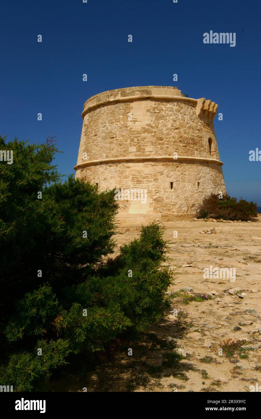 Torre de Sa Gavina .Formentera.isole Pitiusas.Baleares.España. Foto Stock