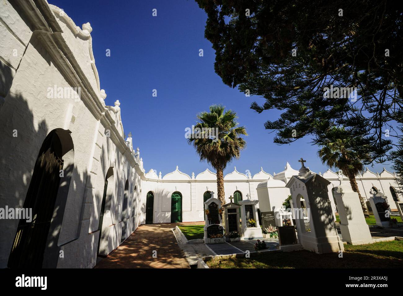 Cementerio, recinto antiguo, Alaior Menorca, Islas Baleares, España, Europa. Foto Stock