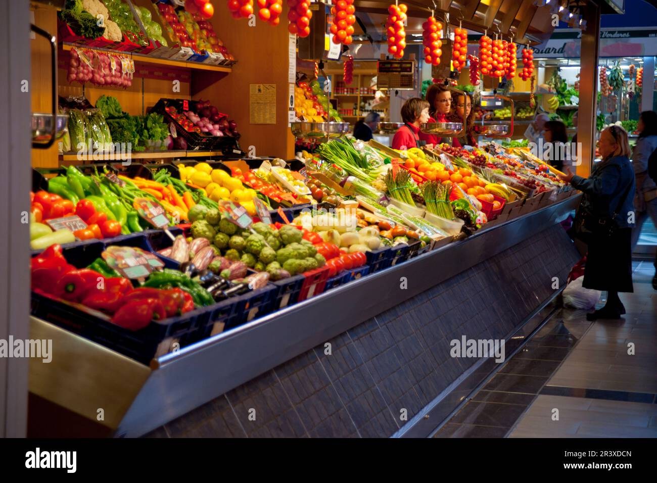 Mercat De L' Olivar, Palma, Mallorca, Islas Baleares, Spagna. Foto Stock