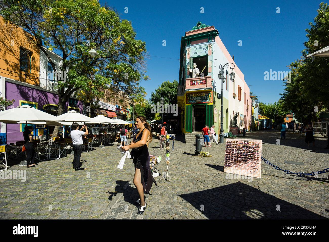 Caminito, Barrio de La Boca, Buenos Aires, Republica Argentina, cono sur, Sud America. Foto Stock