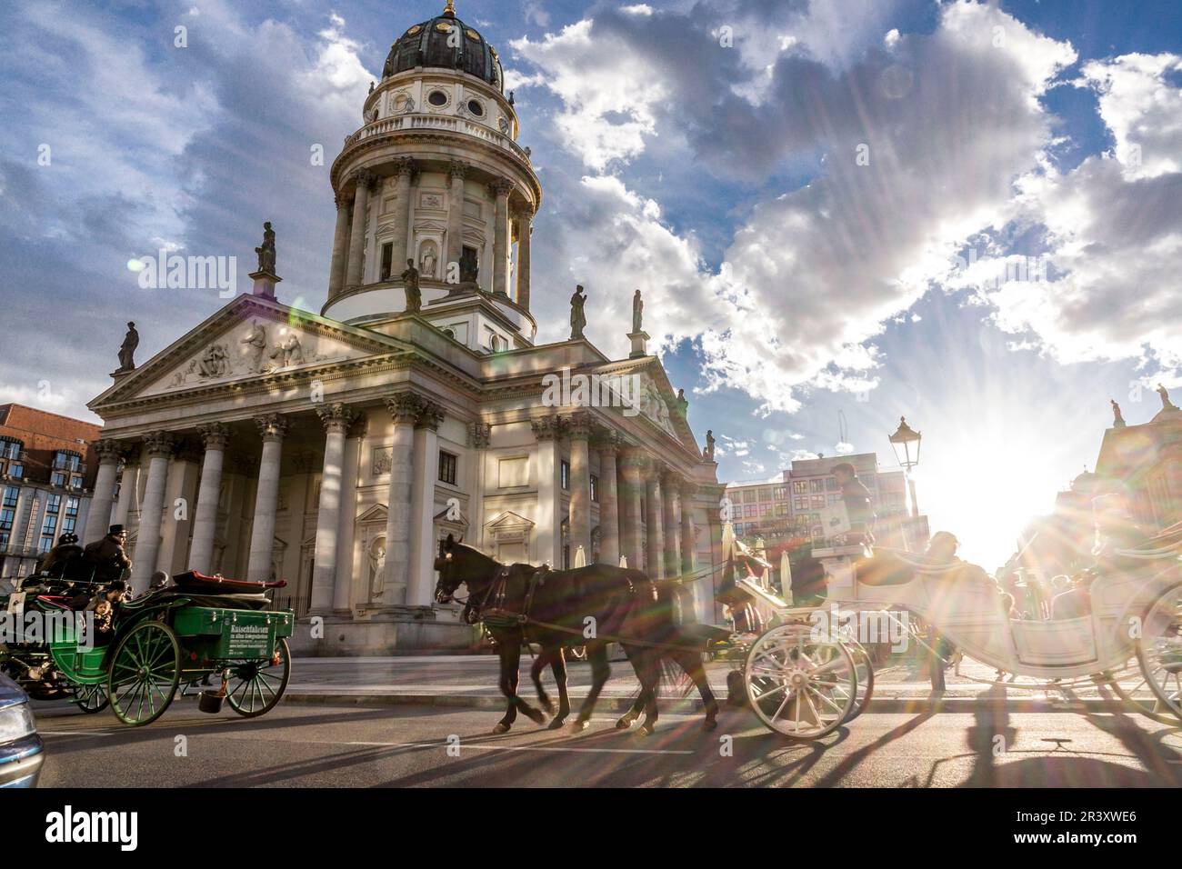 Deutscher Dom (Catedral Alemana). Gendarmenmarkt (Mercado de los Gendarmes) . Berlino, Alemania, europa. Foto Stock