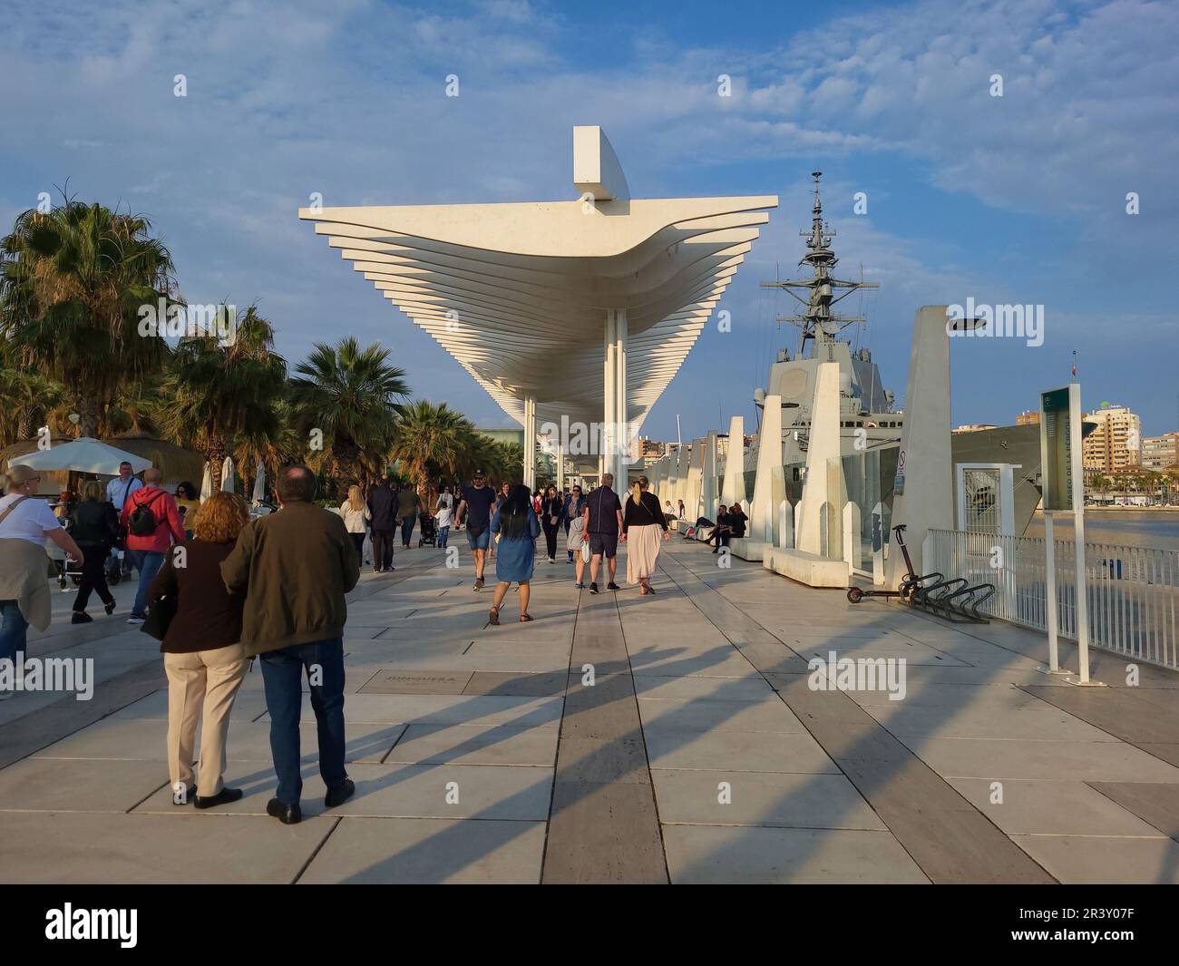 Muelle Dos, porto di Málaga, Spagna. Foto Stock