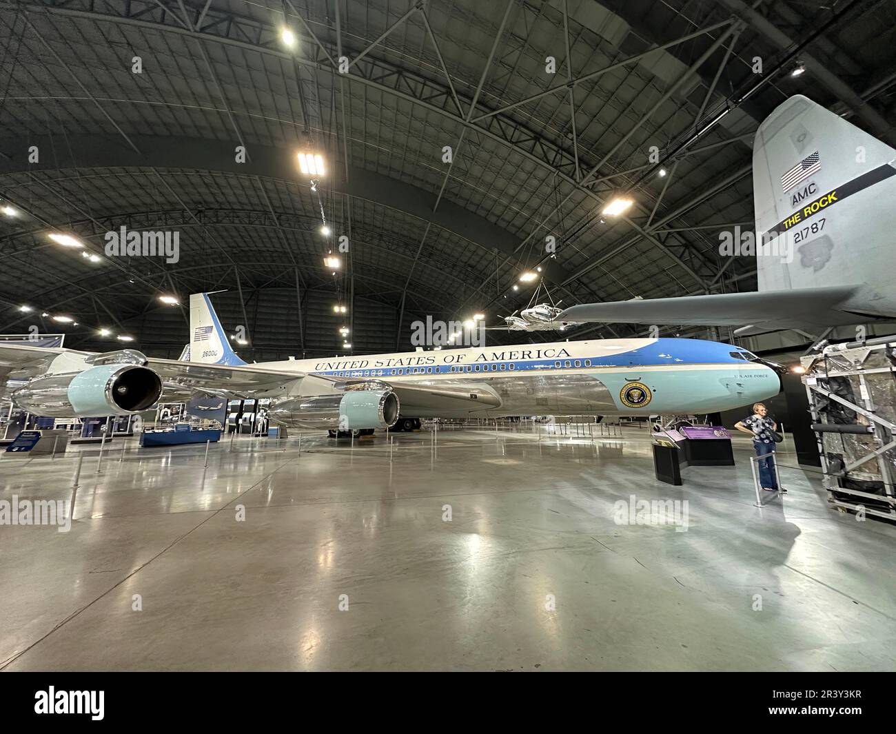 Dayton, Ohio, Stati Uniti. 24th maggio, 2023. 24 maggio, 2023-Dayton, OH: SAM 26000 Boeing presidenziale VC-137C velivolo in mostra al Museo Nazionale delle forze aeree degli Stati Uniti (Credit Image: © Walter G. Arce Sr./ZUMA Press Wire) SOLO PER USO EDITORIALE! Non per USO commerciale! Foto Stock