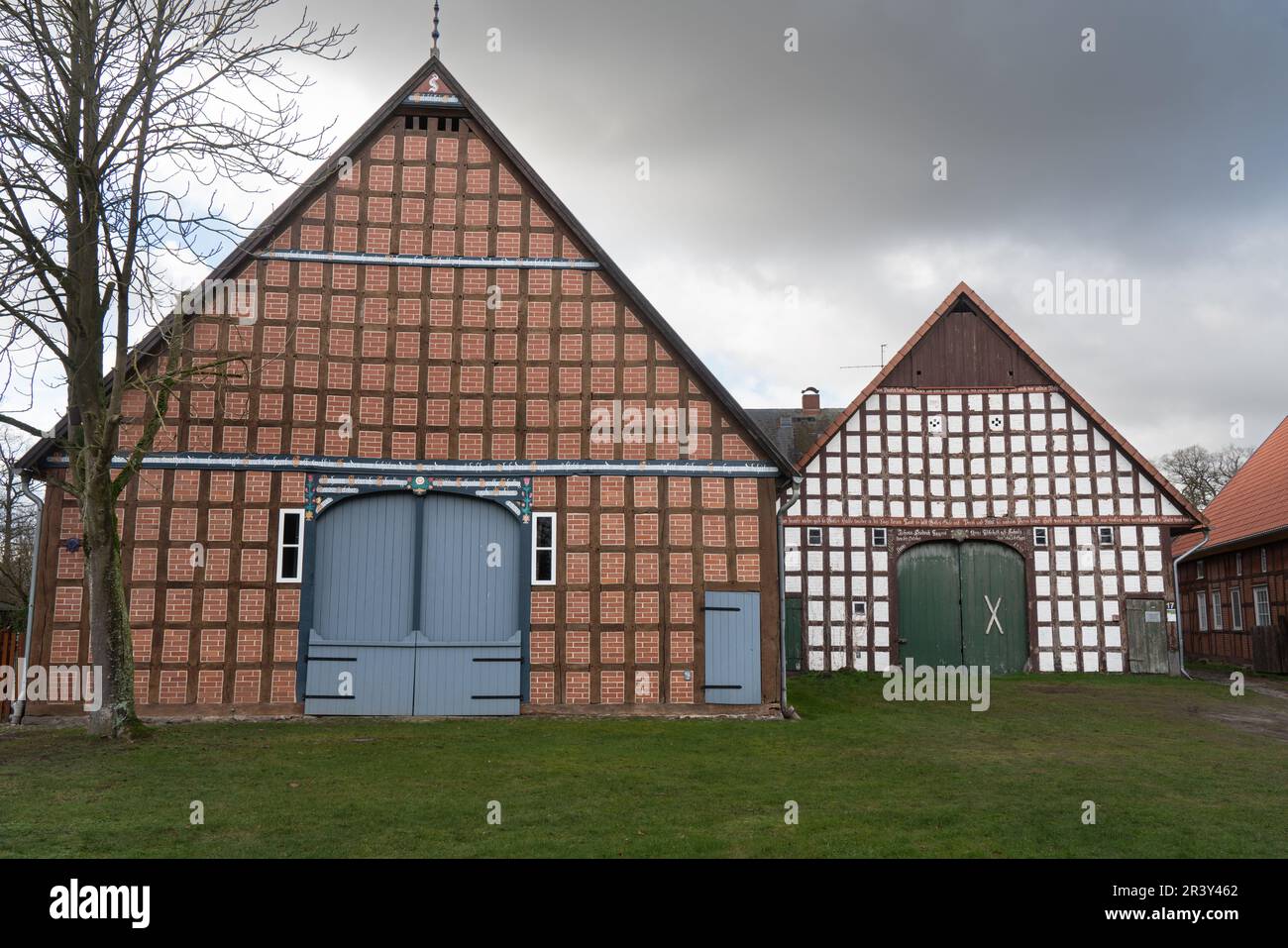 Rundlings villaggi nel distretto di Wendland LÃ¼chow-Dannenberg Foto Stock