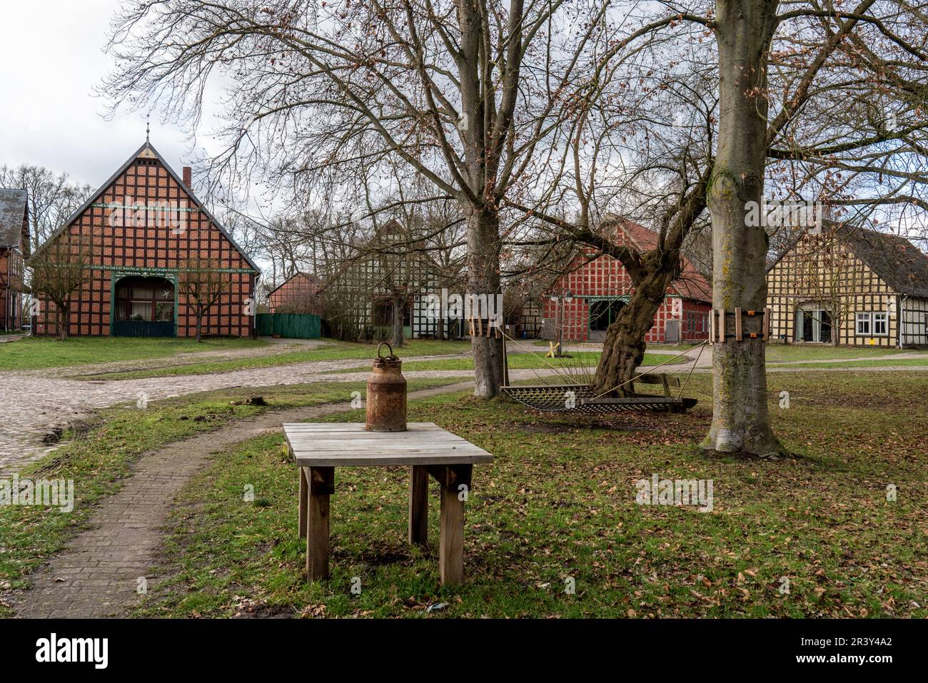 Rundlings villaggi nel distretto di Wendland LÃ¼chow-Dannenberg Foto Stock