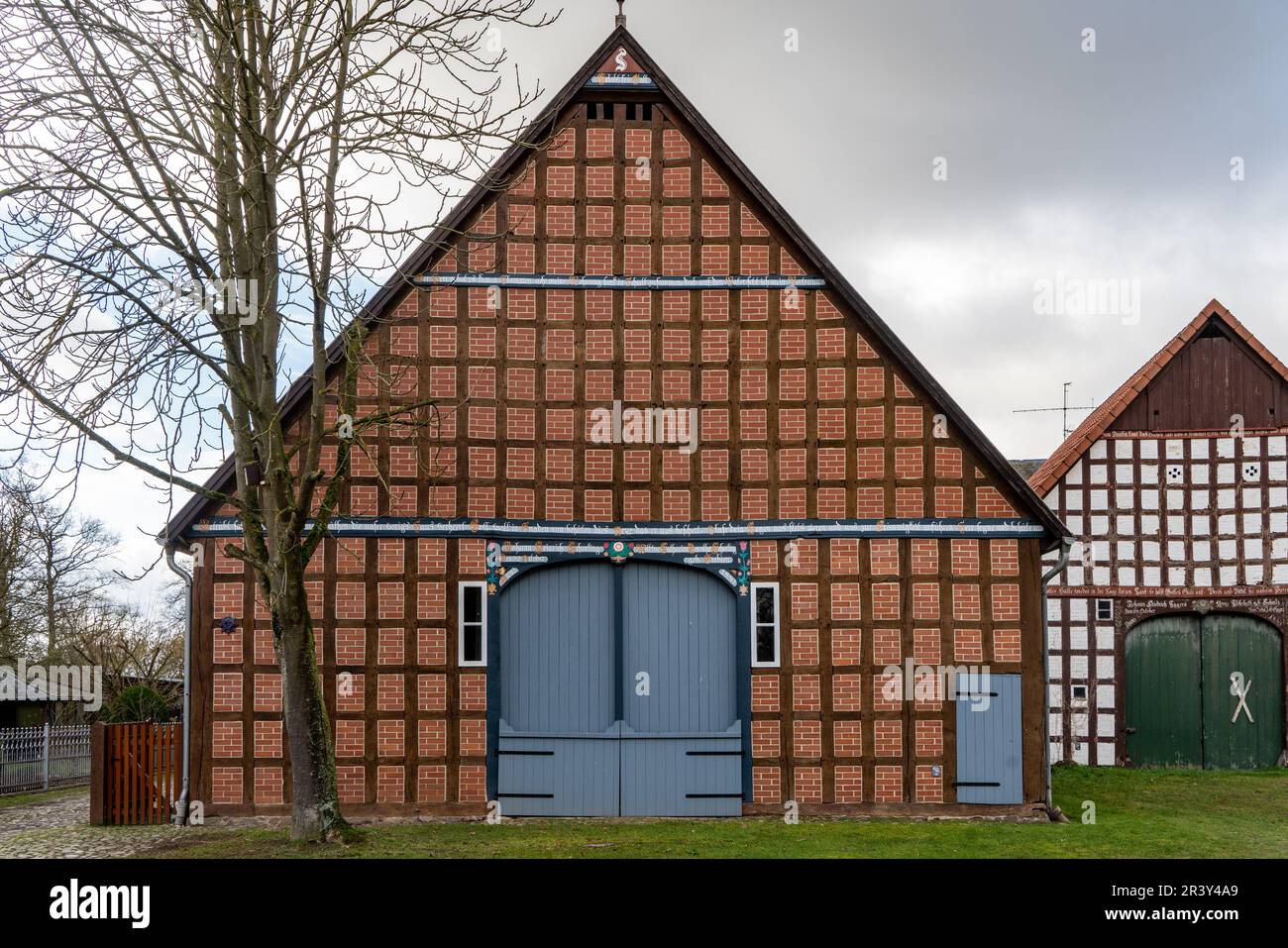 Rundlings villaggi nel distretto di Wendland LÃ¼chow-Dannenberg Foto Stock