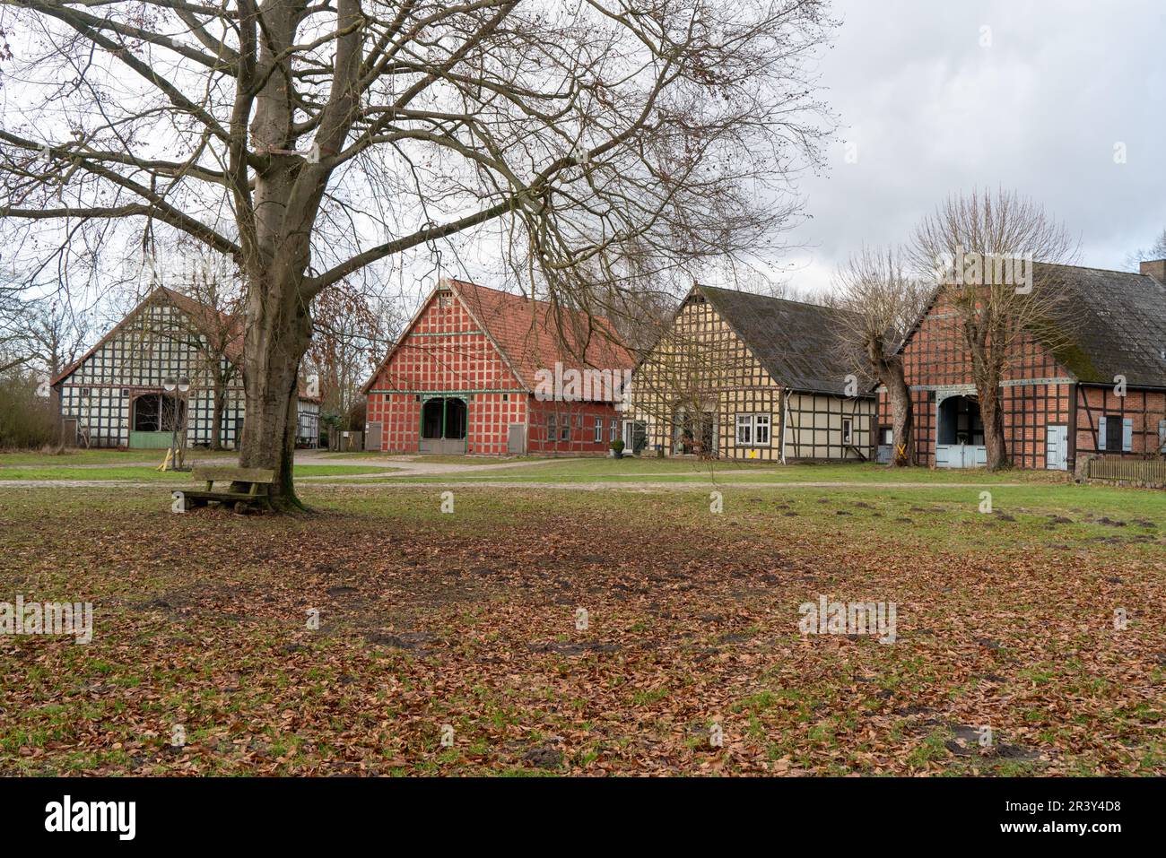 Rundlings villaggi nel distretto di Wendland LÃ¼chow-Dannenberg Foto Stock