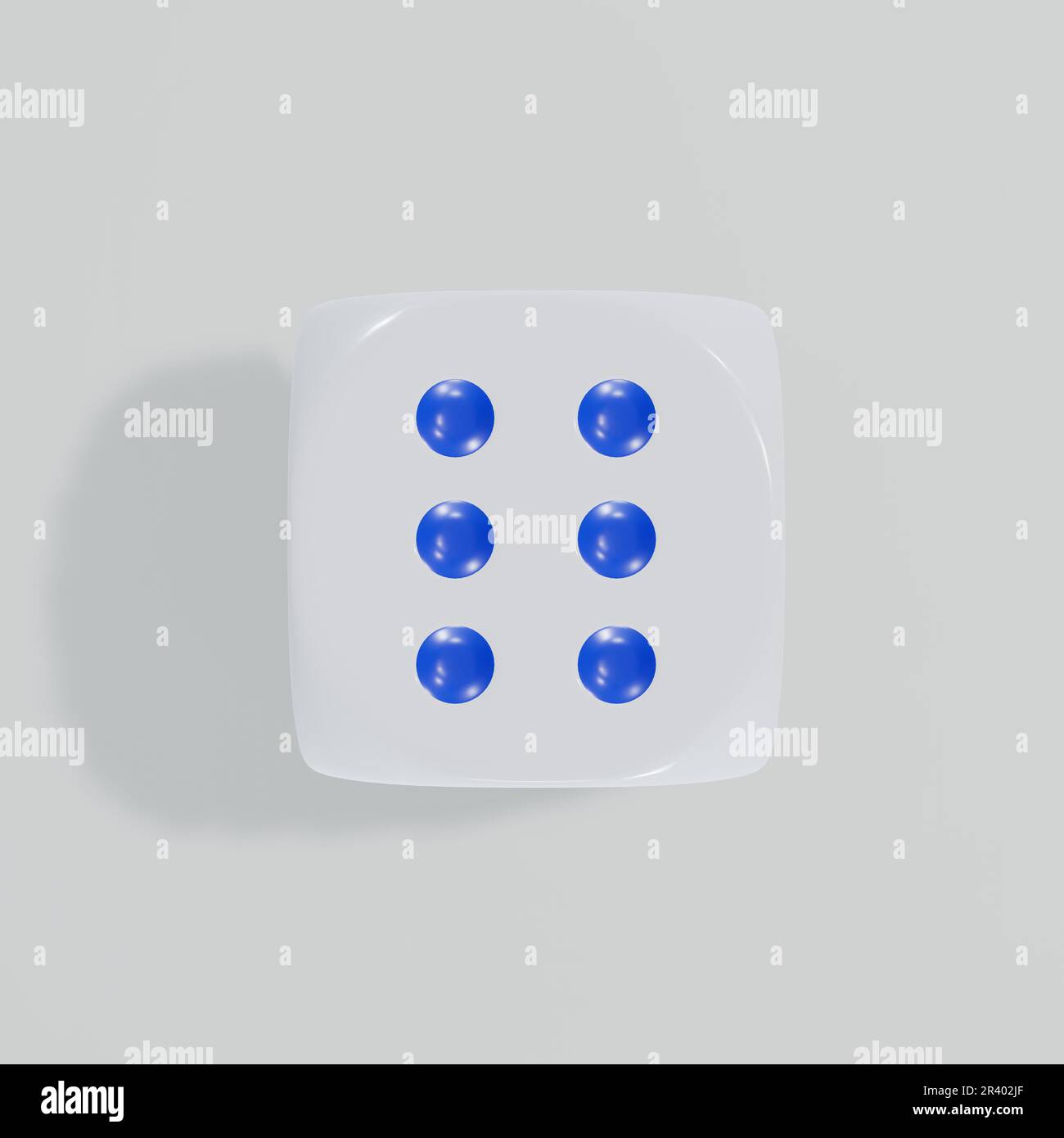 Dadi isolati per casinò o concetto di gioco d'azzardo Foto Stock