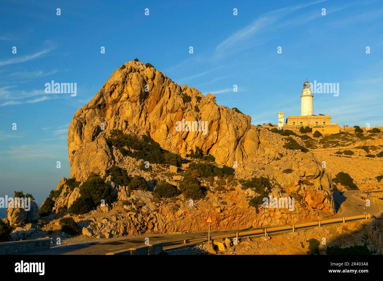 Faro de Formentor (1863). Cap de Formentor.PollenÃ.Mallorca.Baleares.EspaÃ±a.. Foto Stock