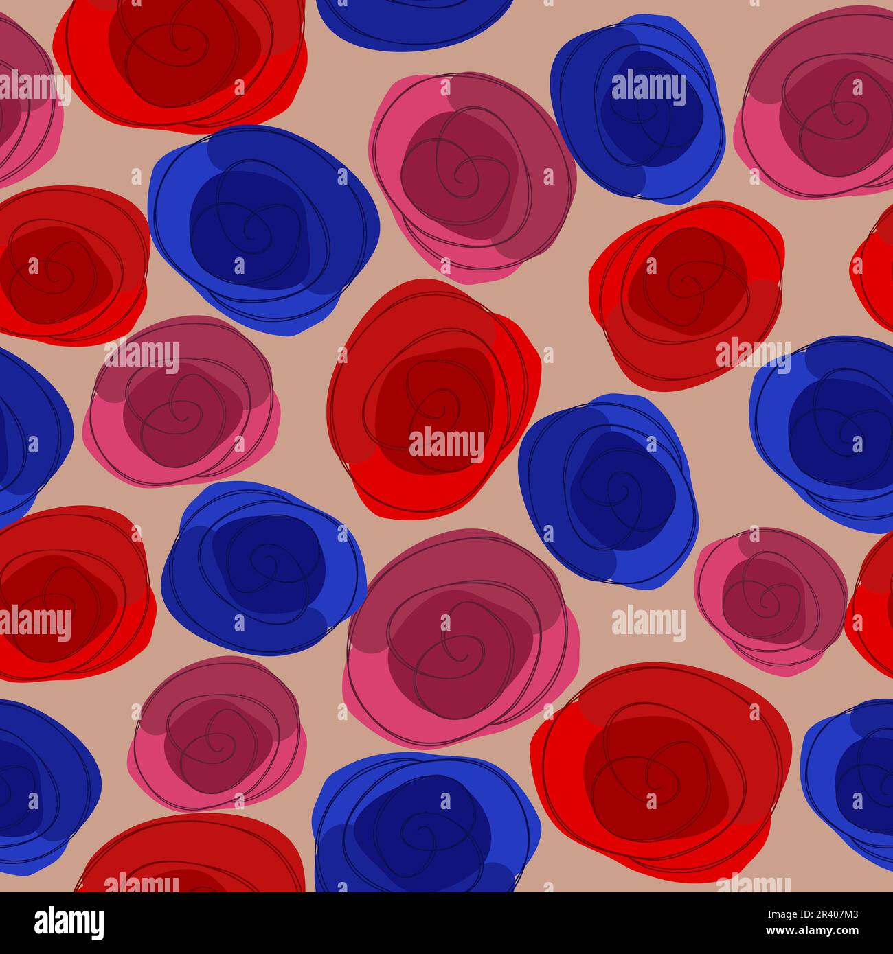 Motivo senza cuciture di fiori colorati Illustrazione Vettoriale