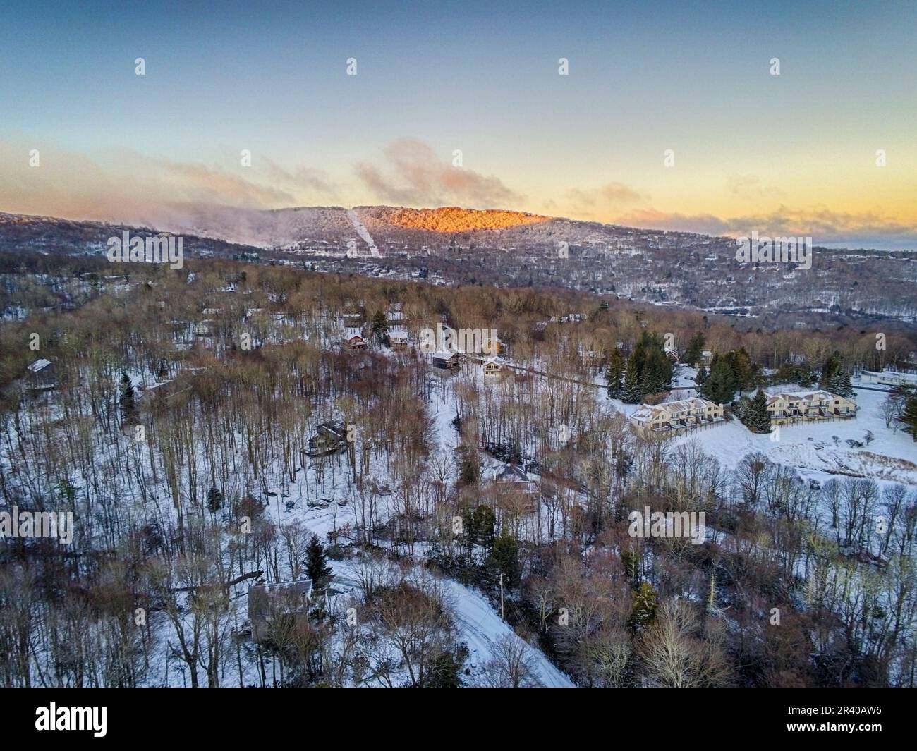 Gennaio inverno scene da banner Elk North carolina Foto Stock