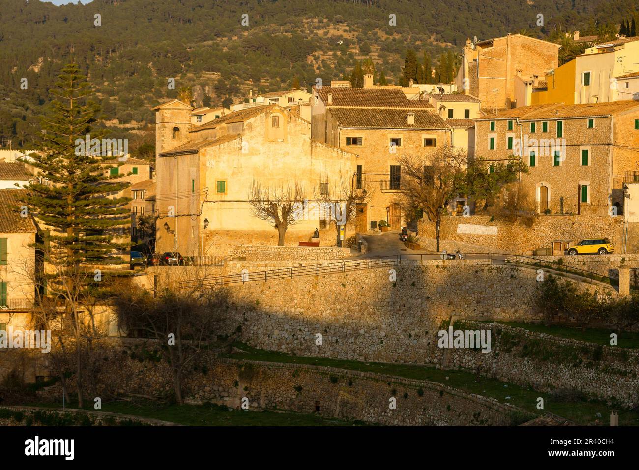 Banyalbufar.Sierra de Tramuntana.Mallorca.Baleares.EspaÃ±a.. Foto Stock