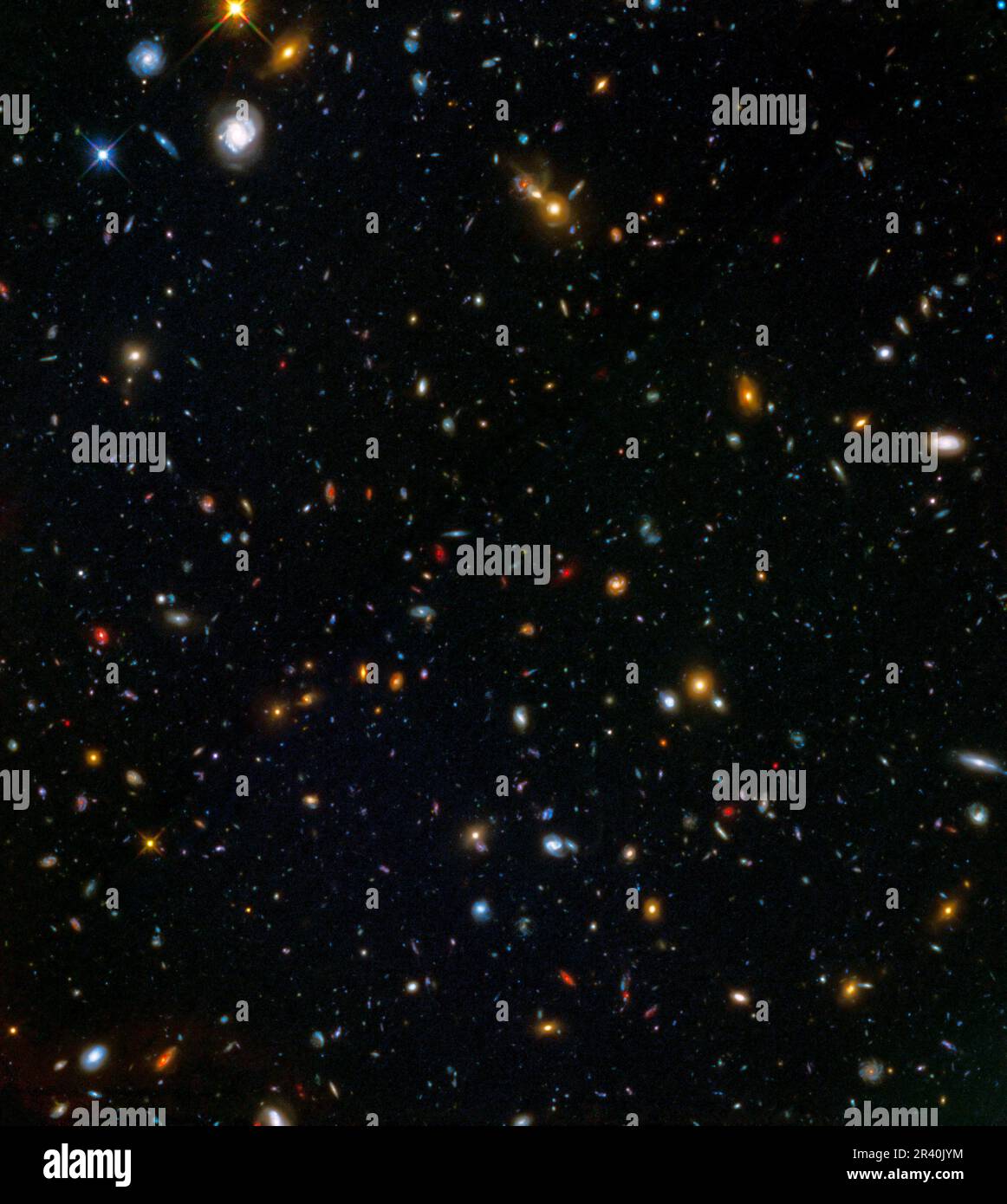Galaxy cluster Abell 370 campo parallelo. Foto Stock