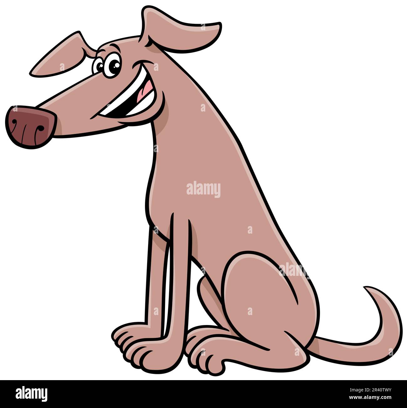 Fumetto divertente cucito cane personaggio animale comico Foto Stock