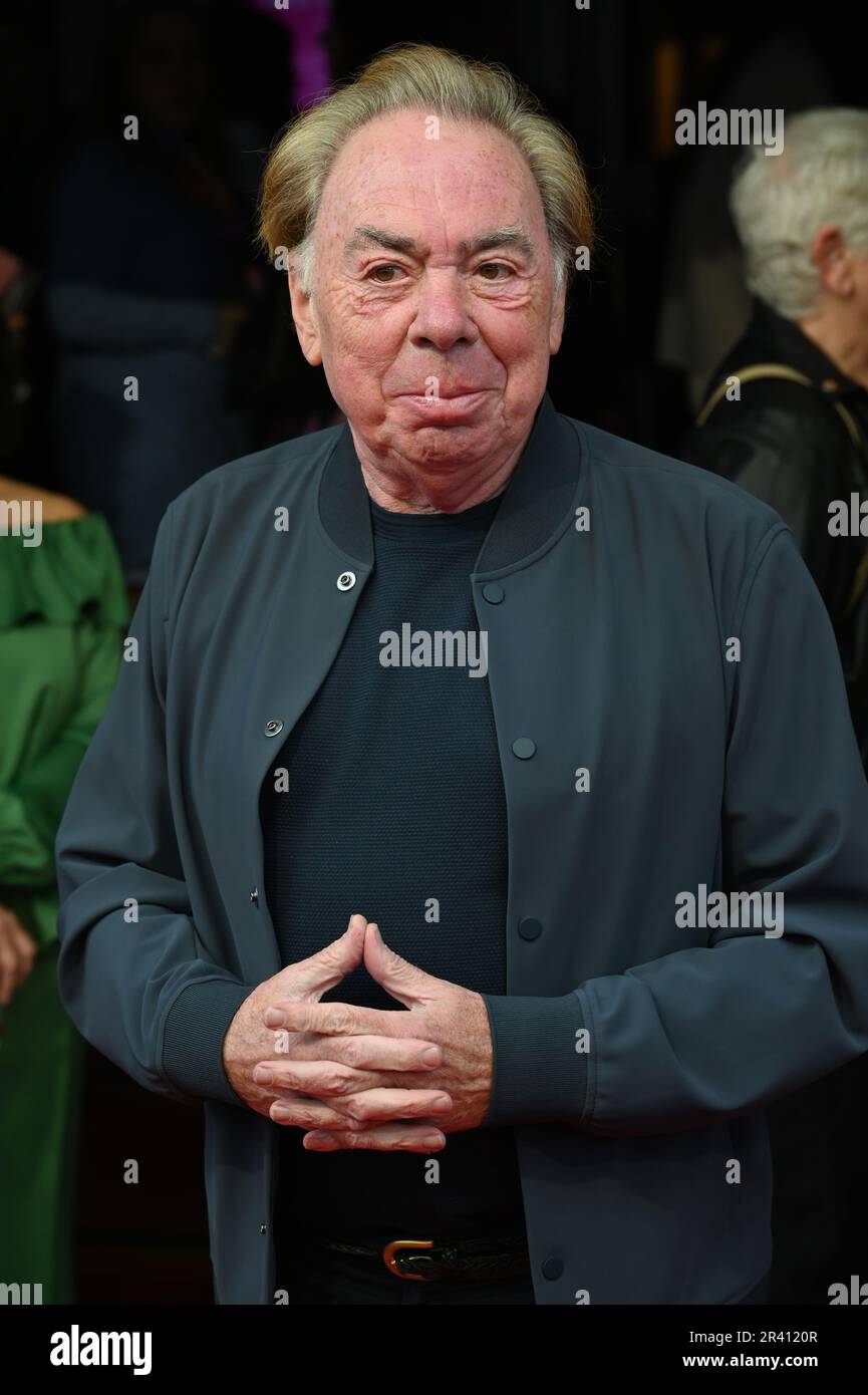 Londra, Inghilterra, Regno Unito. 25th maggio, 2023. Andrew Lloyd Webber partecipa alla serata di apertura di Love, Lyric Theatre, Londra, Regno Unito. Credit: Vedi li/Picture Capital/Alamy Live News Foto Stock