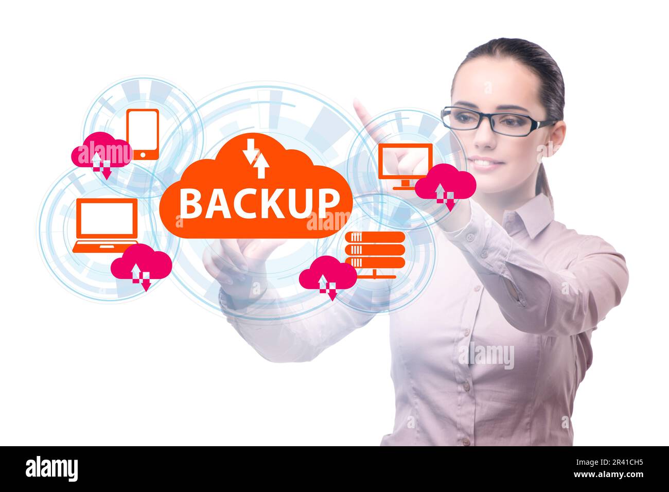 Piano di disaster recovery e concetto di backup Foto Stock