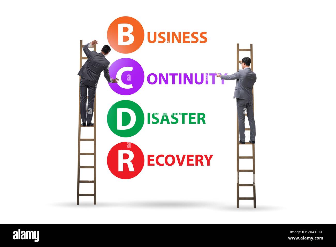 Concetto di disaster recovery di business continuity Foto Stock