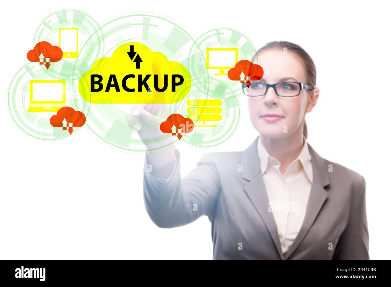 Piano di disaster recovery e concetto di backup Foto Stock