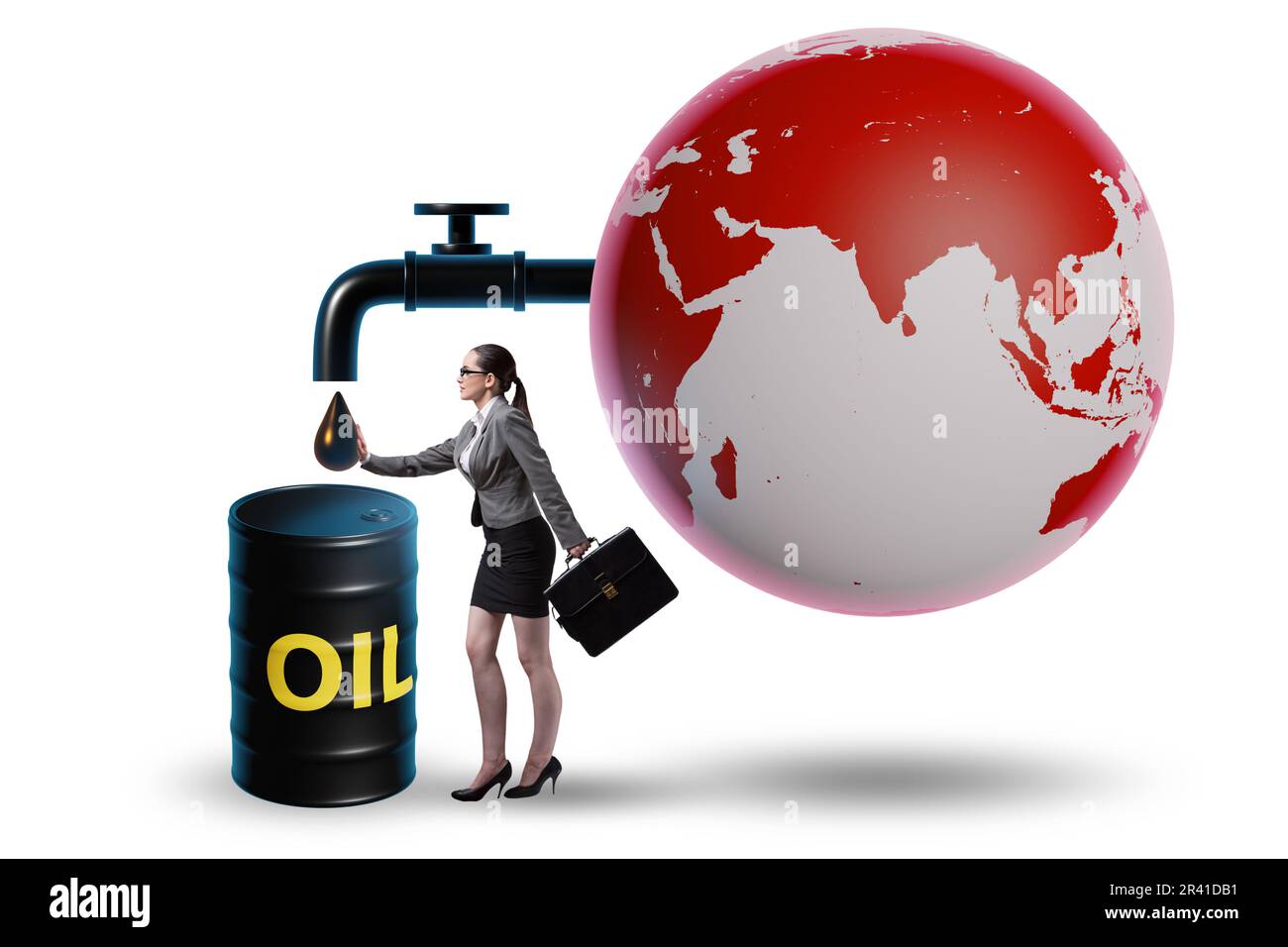 Concetto di business petrolifero globale Foto Stock