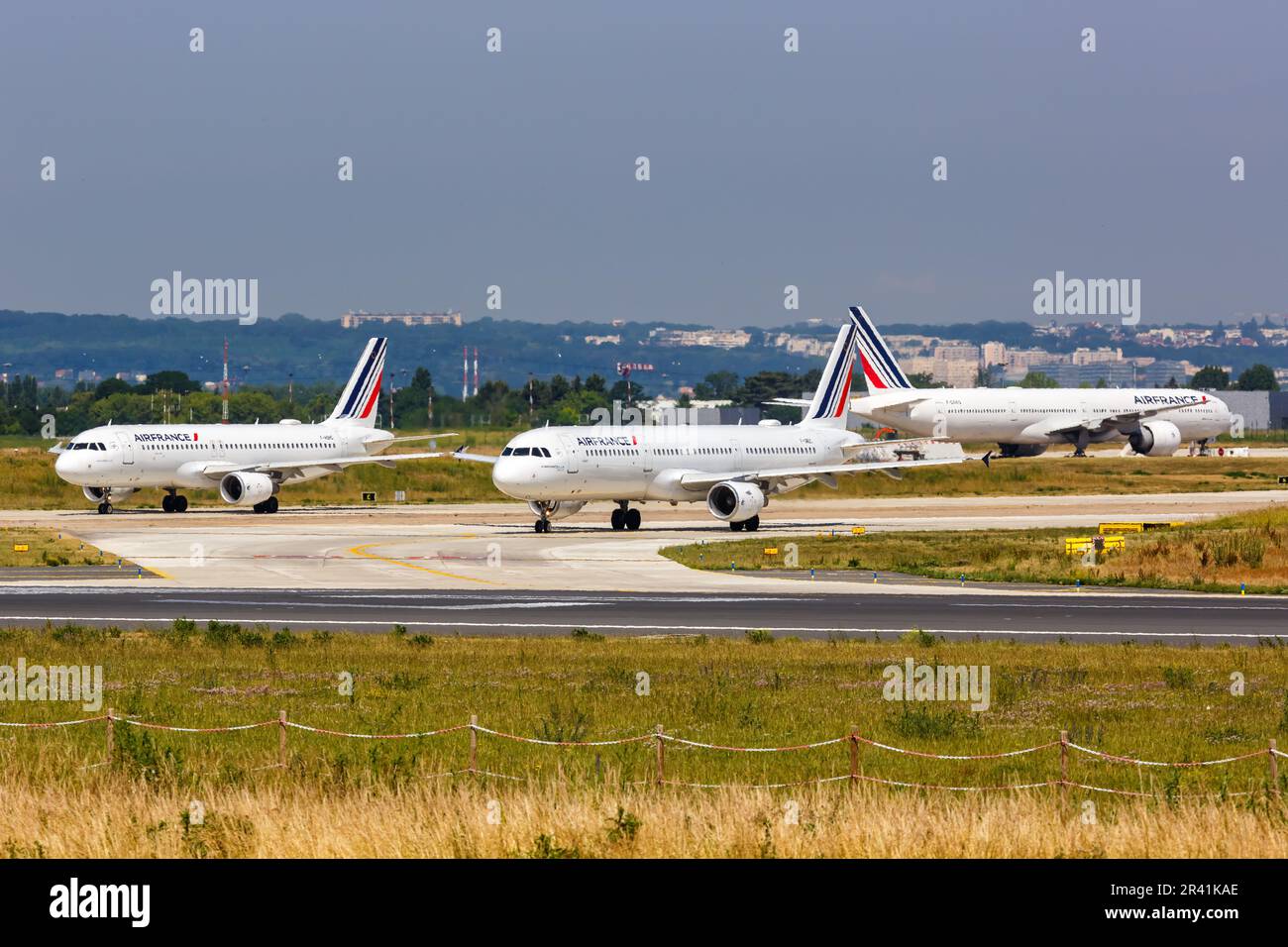 Aereo Air France all'aeroporto di Parigi Orly in Francia Foto Stock