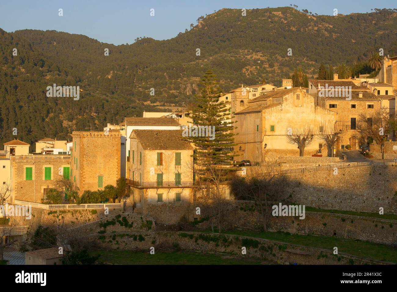 Banyalbufar.Sierra de Tramuntana.Mallorca.Baleares.EspaÃ±a.. Foto Stock