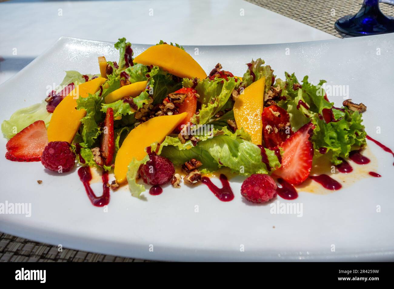 Pranzo presso la spiaggia privata di Las Brisas Acapulco Foto Stock