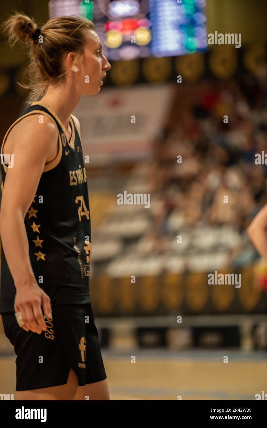 Vigo, Spagna. 25th maggio 2023. I giocatori di entrambe le squadre si preparano a sparare tiri liberi dopo un fallo commesso dalla squadra italiana. Credit: xan Gasalla / Alamy Live News. Foto Stock