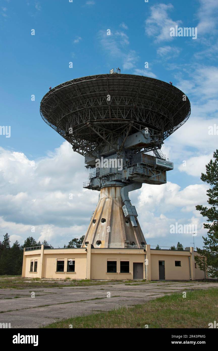 Telescope, Irbene, Ventspils, Lettonia, Stati baltici, Europa, Centro Internazionale di Astronomia radio Foto Stock