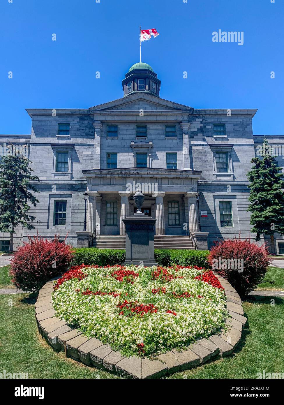 Edificio artistico nel campus universitario di McGill, Montreal, Quebec Foto Stock
