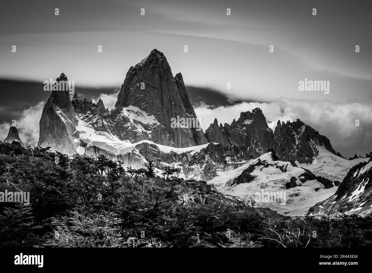 Cerro Fitz Roy, Chalten, Argentina Foto Stock