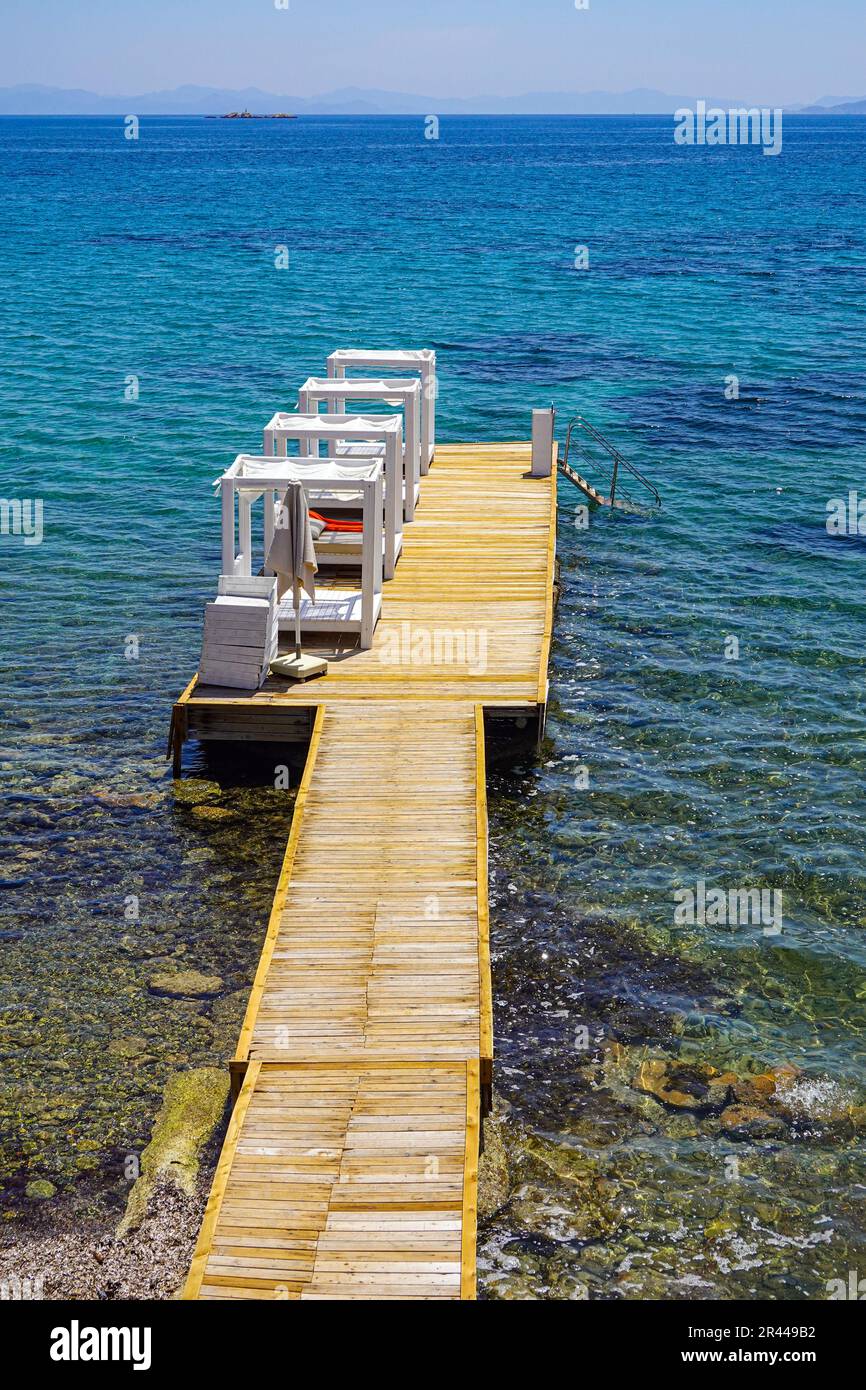 Tempo soleggiato nella popolare destinazione turistica turca di Datca, Costa Turchese, Turchia Foto Stock