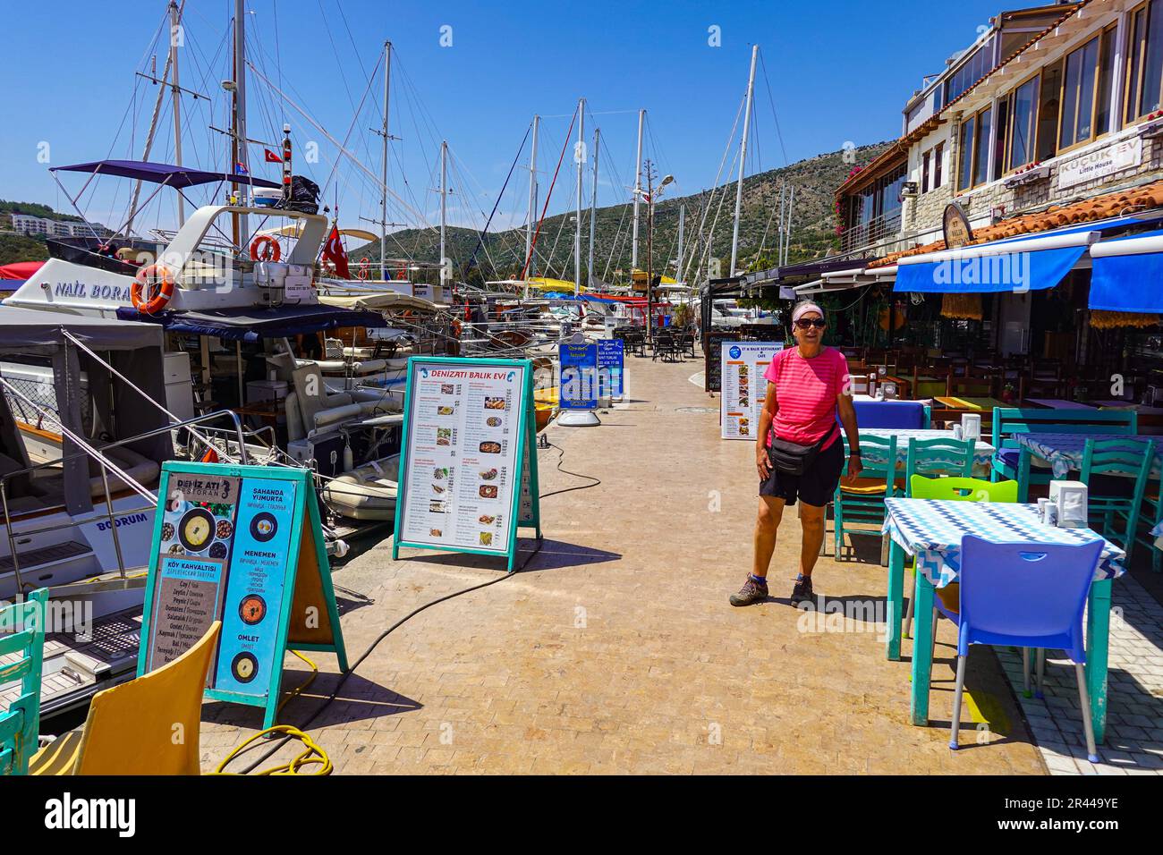 Tempo soleggiato nella popolare destinazione turistica turca di Datca, Costa Turchese, Turchia Foto Stock