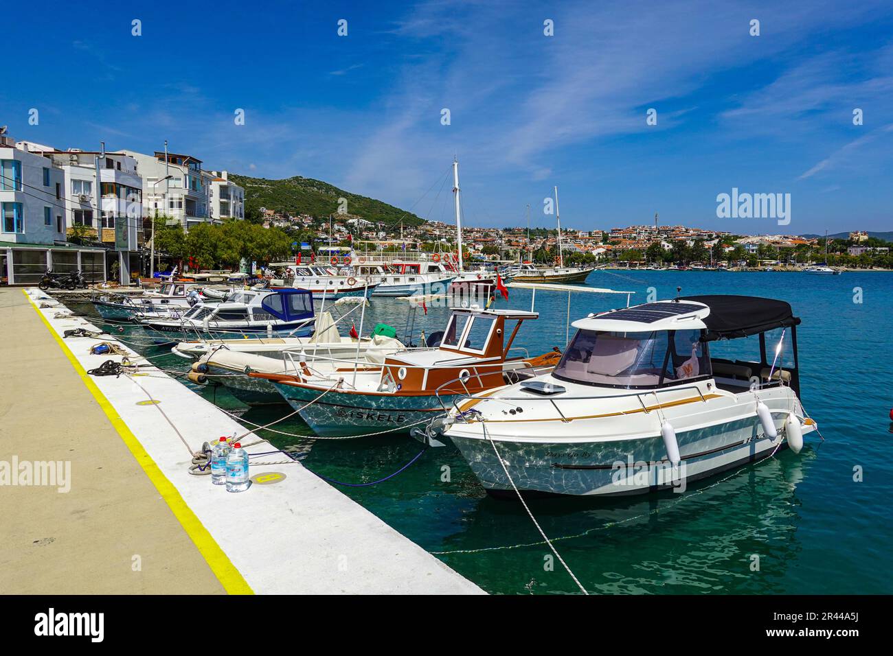 Tempo soleggiato nella popolare destinazione turistica turca di Datca, Costa Turchese, Turchia Foto Stock