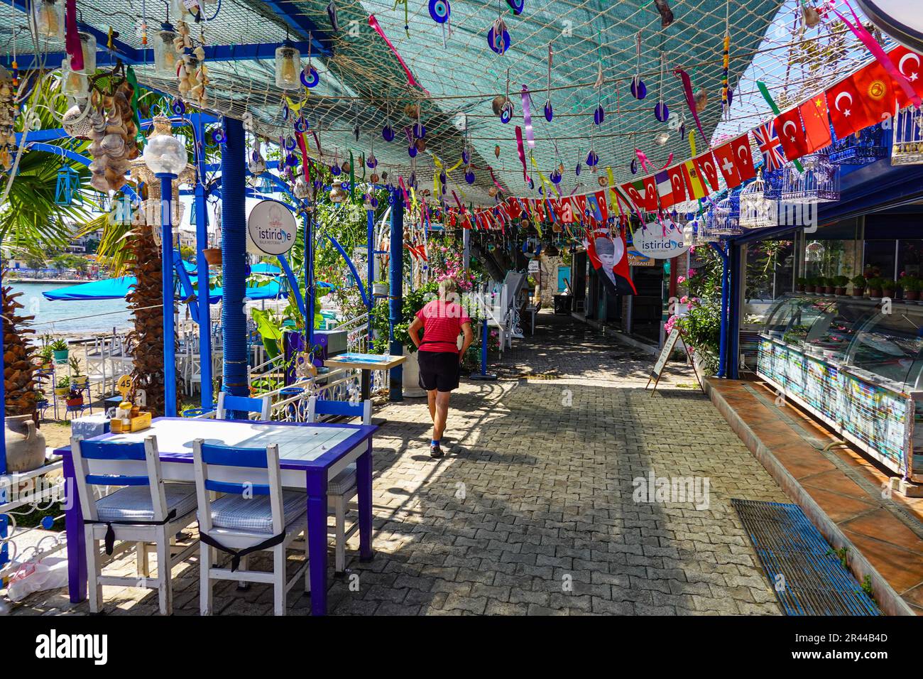 Tempo soleggiato nella popolare destinazione turistica turca di Datca, Costa Turchese, Turchia Foto Stock