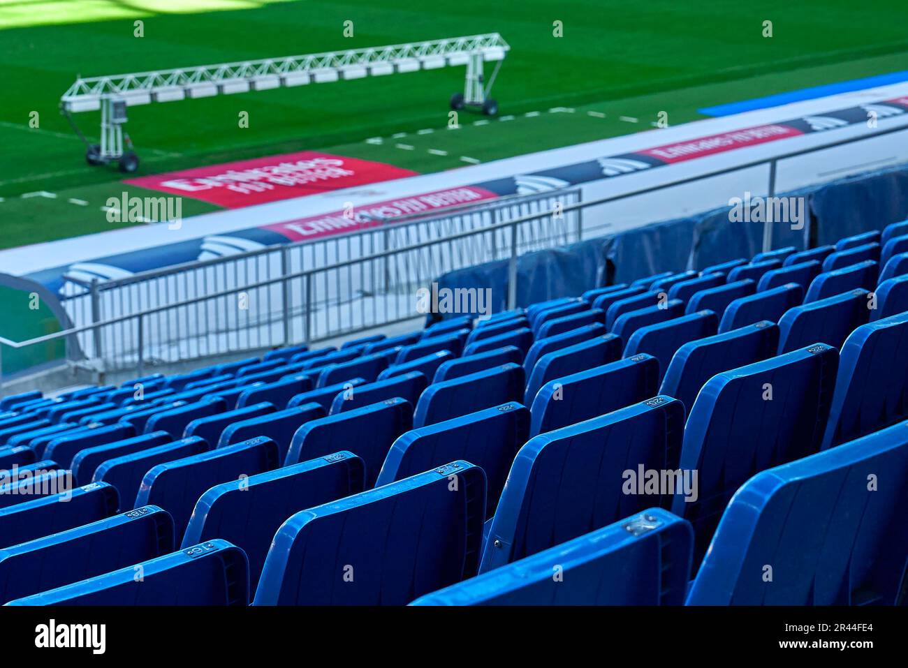 Ai tribunali dell'arena Santiago Bernabeu. Madrid, Spagna Foto Stock