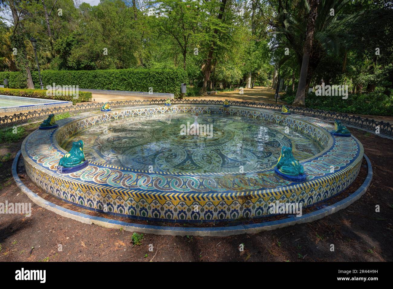 Fuente de las Ranas (Fontana delle rane) al Parco Maria Luisa - Siviglia, Andalusia, Spagna Foto Stock