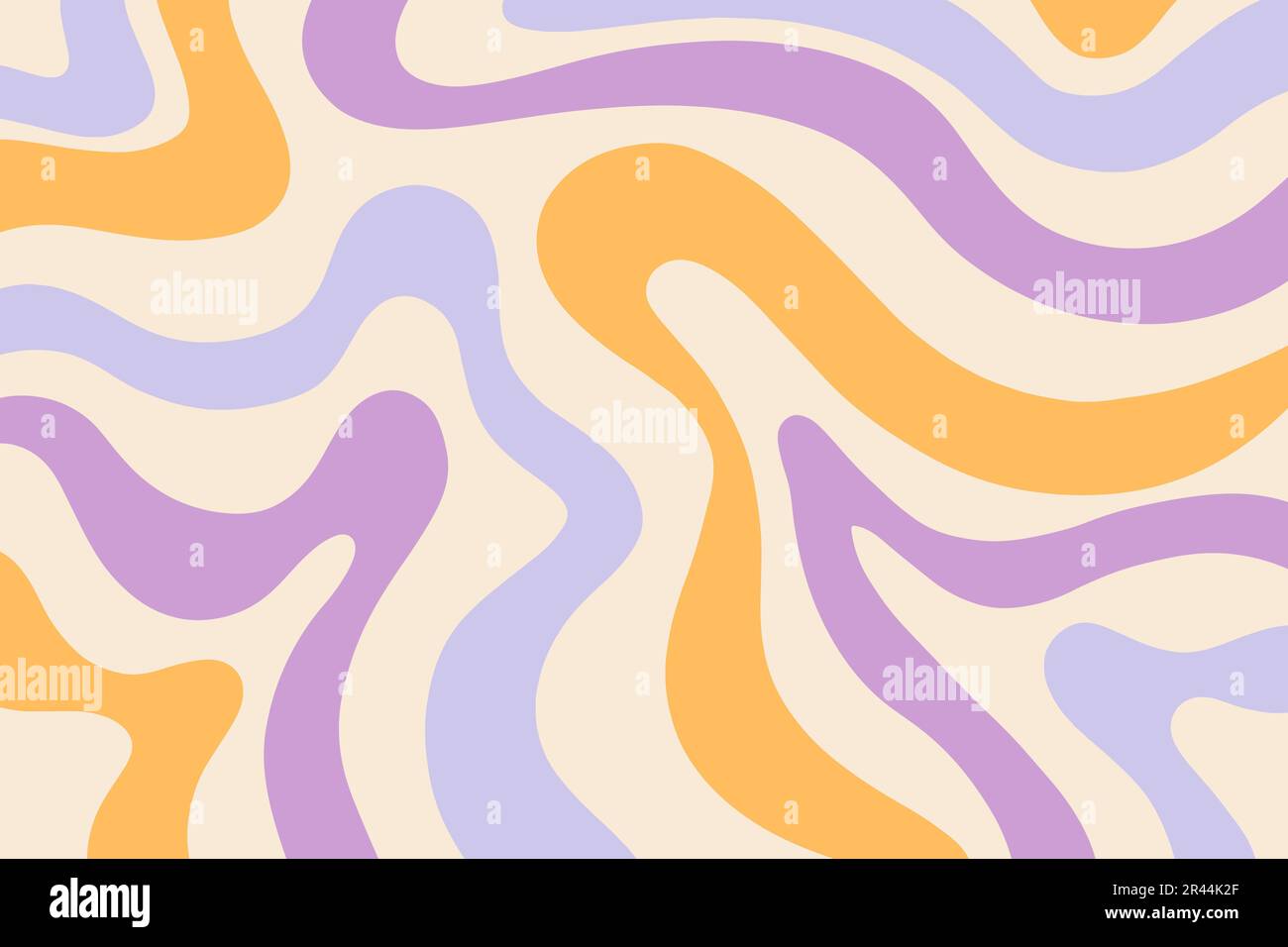 Retro marmo sfondo, Groovy 70s modello ondulato Illustrazione Vettoriale