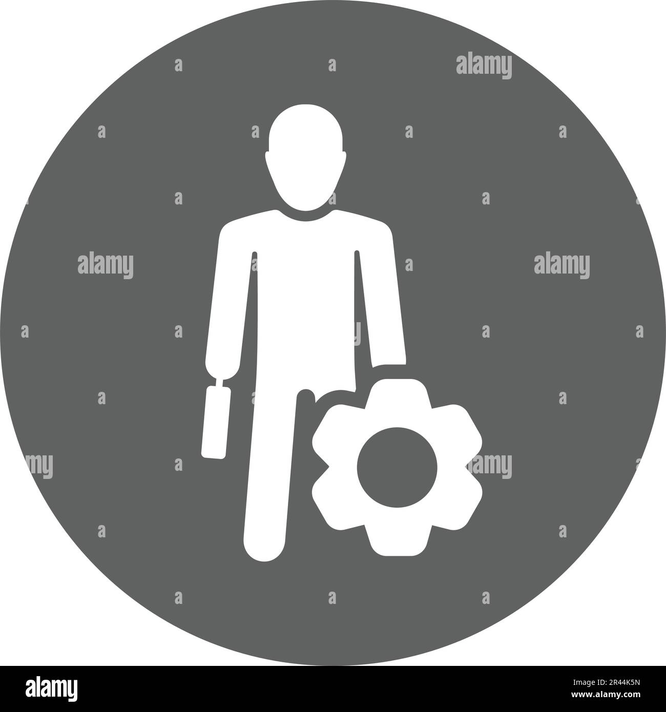 Icona di ingegnere, assistente tecnico - uso perfetto per supporti di stampa, web, immagini di magazzino, uso commerciale o qualsiasi tipo di progetto di progettazione. Illustrazione Vettoriale