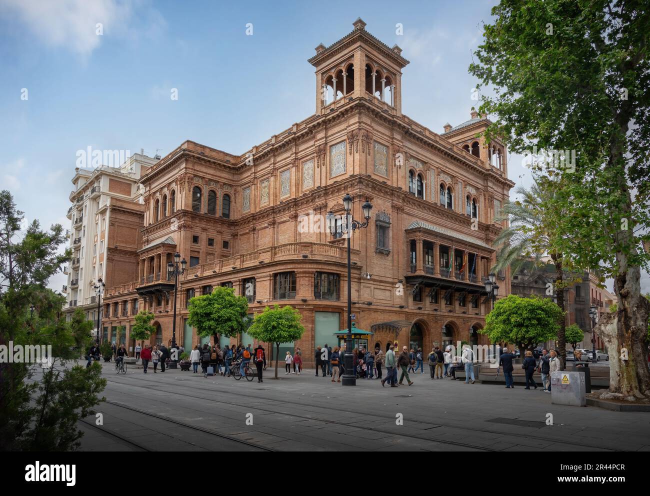 Edificio Coliseo (ex Teatro Coliseo) in Avenida de la Constitucion - Siviglia, Andalusia, Spagna Foto Stock