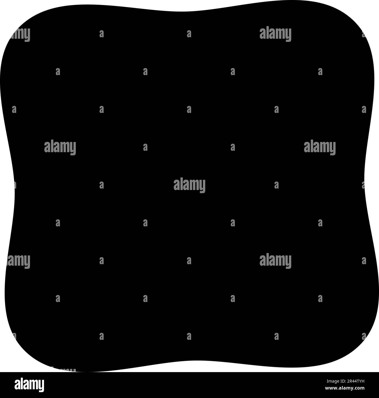 Quadrato hanno angoli arrotondati rettangolo forma icona nero colore vettore illustrazione immagine piatto stile semplice Illustrazione Vettoriale