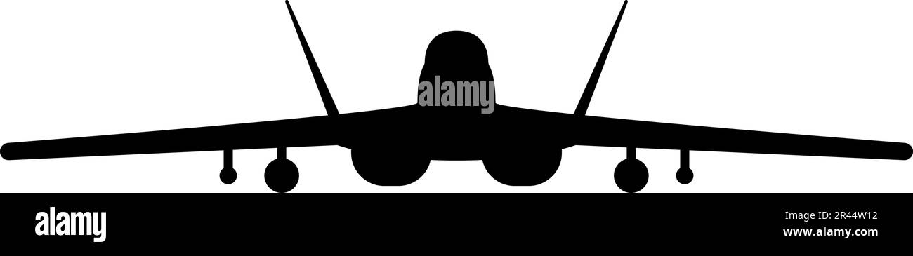 Jet fighter lotta aereo moderno combattimento aereo aereo aereo di guerra icona nero colore vettore illustrazione immagine piatto stile semplice Illustrazione Vettoriale