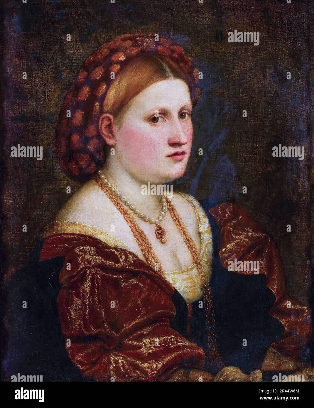 Parigi Bordone, Ritratto di una donna, pittura prima del 1571 Foto Stock