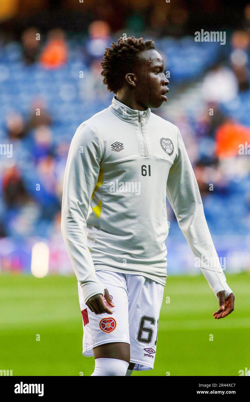 Garang Kuol, nome completo Garang Mawien Kuol, calciatore professionista egiziano, attualmente in gioco per il cuore del Midlothian, Foto Stock