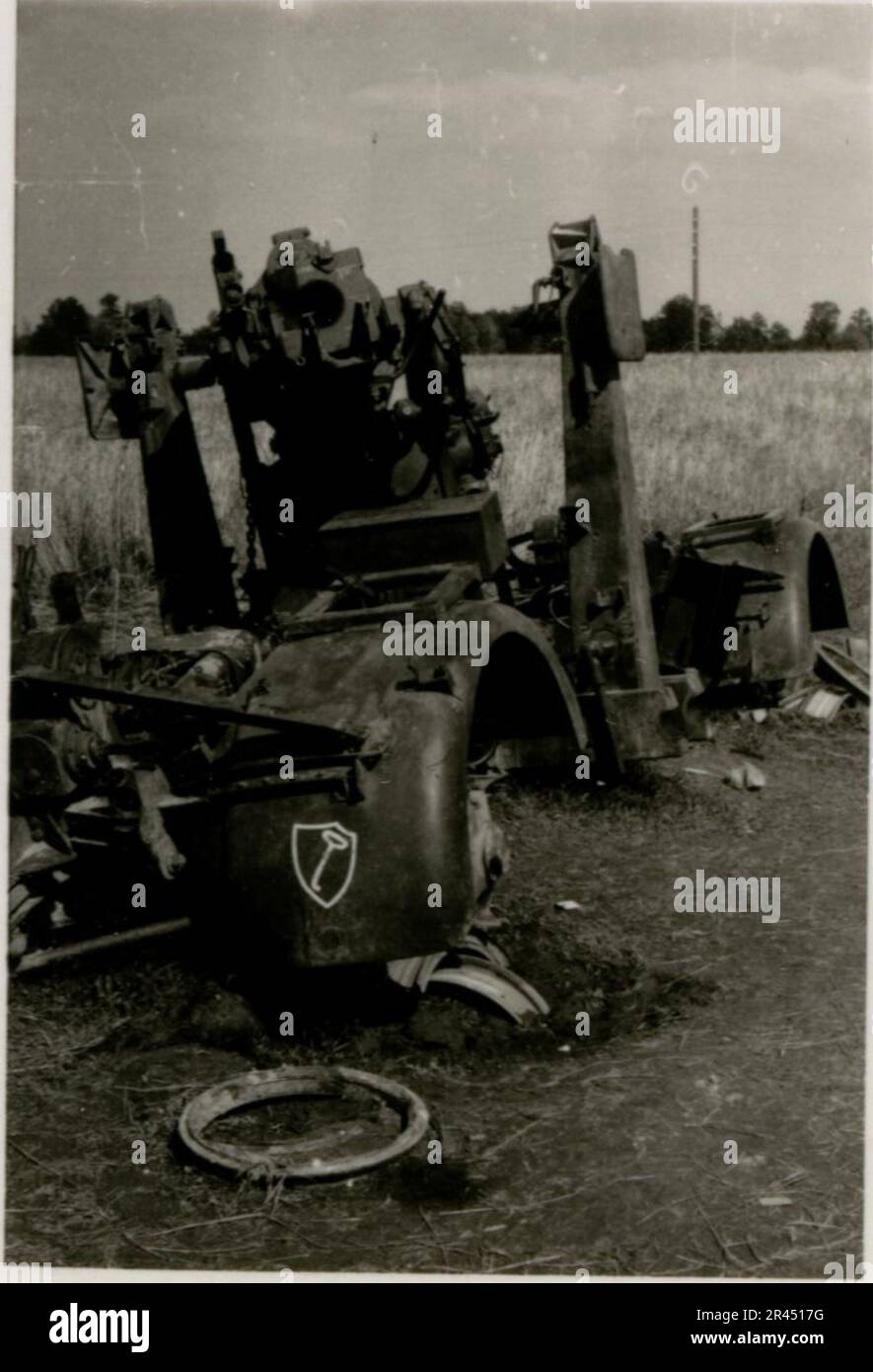 Gunter Alquen (Leibstandarte Adolf Hitler, Grecia 1941), fotografo delle SS, documentò atrocità naziste in Grecia durante la seconda guerra mondiale Il suo obiettivo catturò l'orrore e le sofferenze inflitte ai civili innocenti e ai combattenti della resistenza. Immagini di Sepp Dietrich, accompagnate da ufficiali, catturate in fotografie accanto a soldati, soldati greci e civili, campagna greca, edifici, operazioni di ponte sul pontile. Numerosi veicoli con simboli tattici, insieme alle conseguenze della distruzione: Edifici in rovina, veicoli, attrezzature. Conchiglie d'artiglieria e scene raffiguranti un conto dilaniato dalla guerra Foto Stock