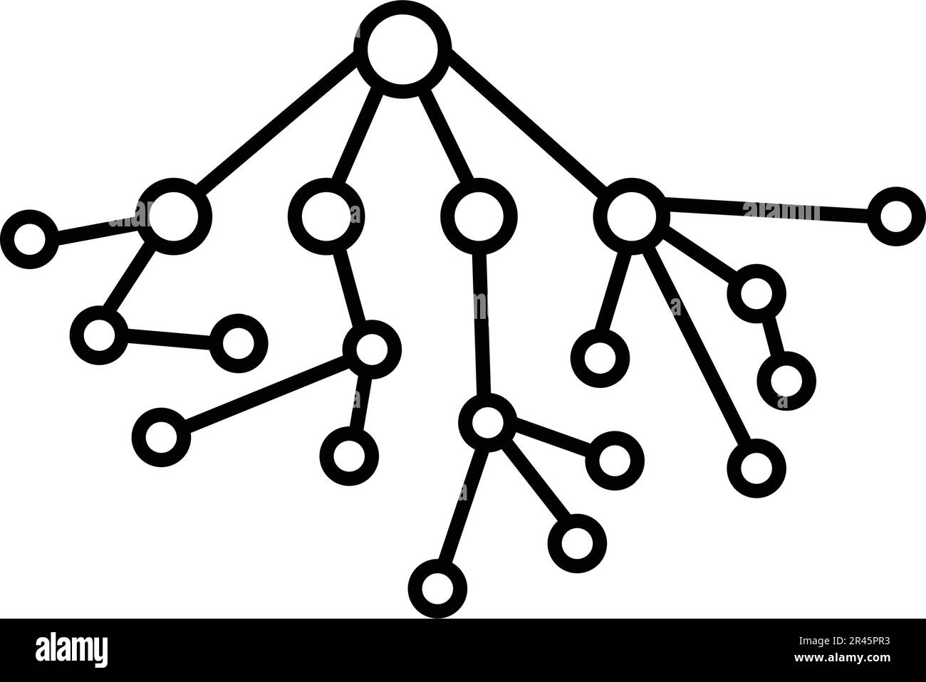 Connessione, networking, icona di viral marketing - ideale per la stampa di file e presentazioni, la progettazione e lo sviluppo di siti web, materiale promozionale Illustrazione Vettoriale