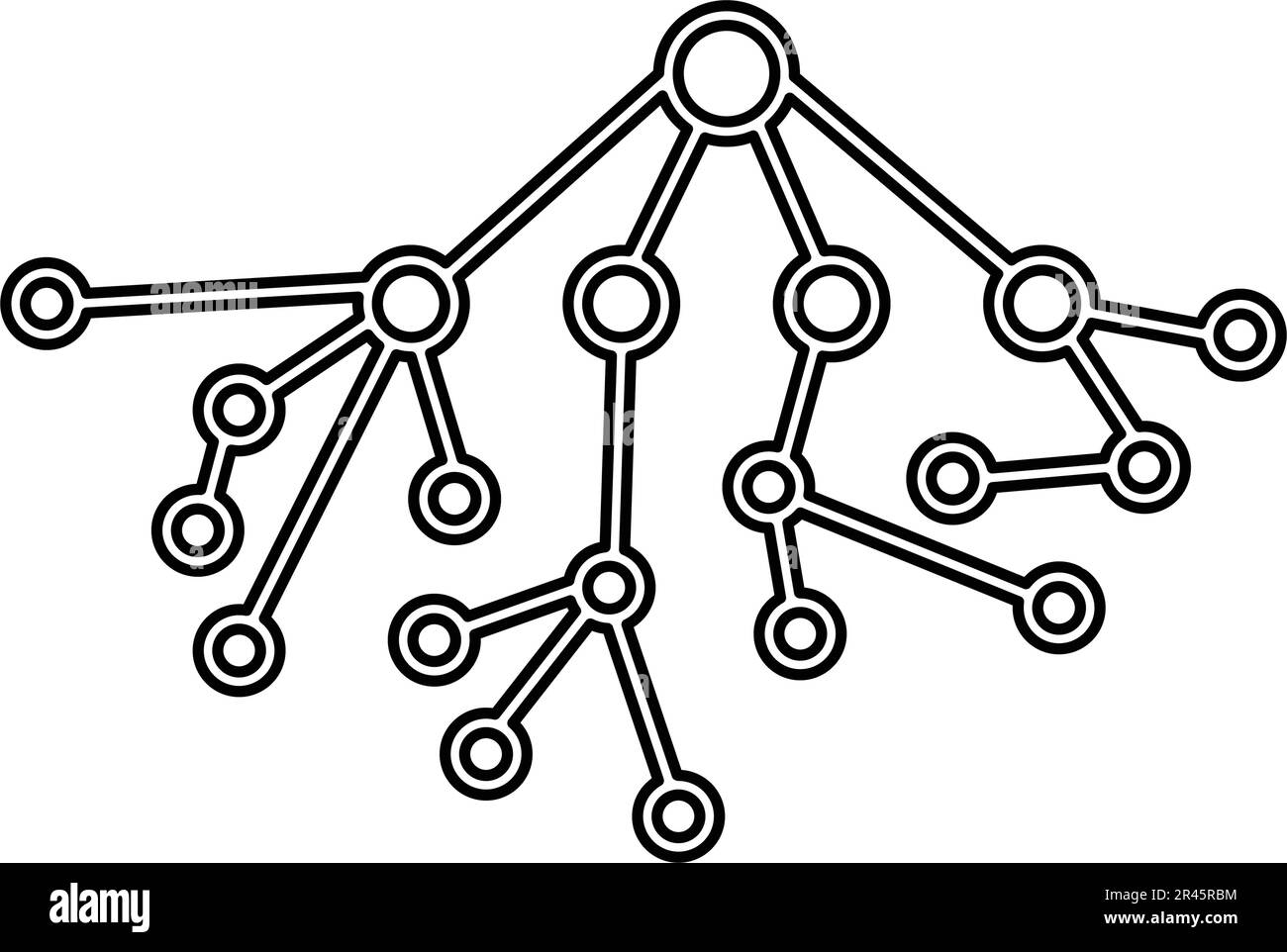 Connessione, networking, icona di viral marketing - ideale per la stampa di file e presentazioni, la progettazione e lo sviluppo di siti web, materiale promozionale Illustrazione Vettoriale