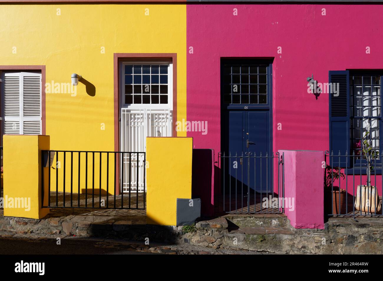 Bo-Kaap, centro storico colorato della cultura Malese del Capo, Città del Capo, Sud Africa Foto Stock