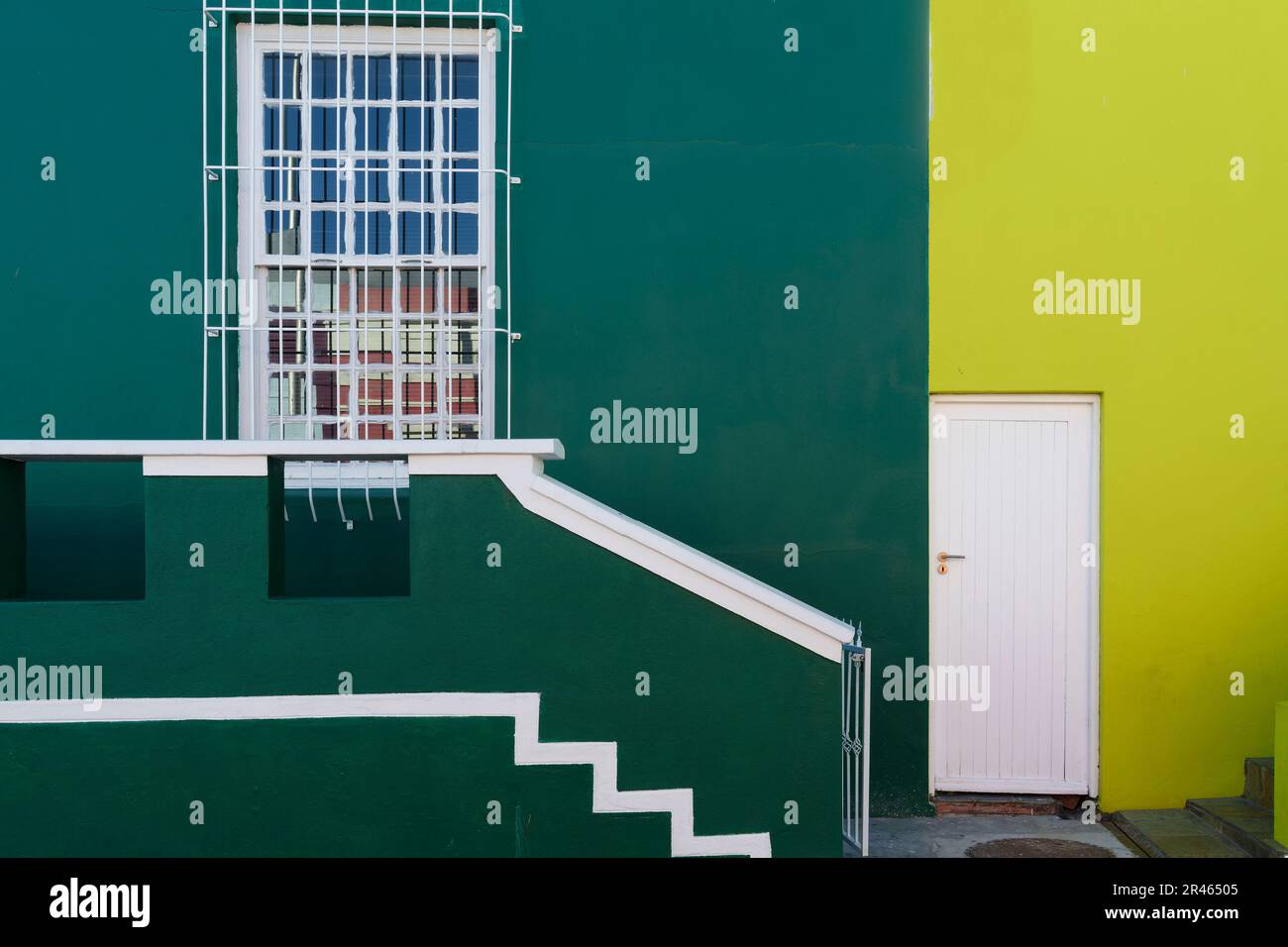 Bo-Kaap, centro storico colorato della cultura Malese del Capo, Città del Capo, Sud Africa Foto Stock