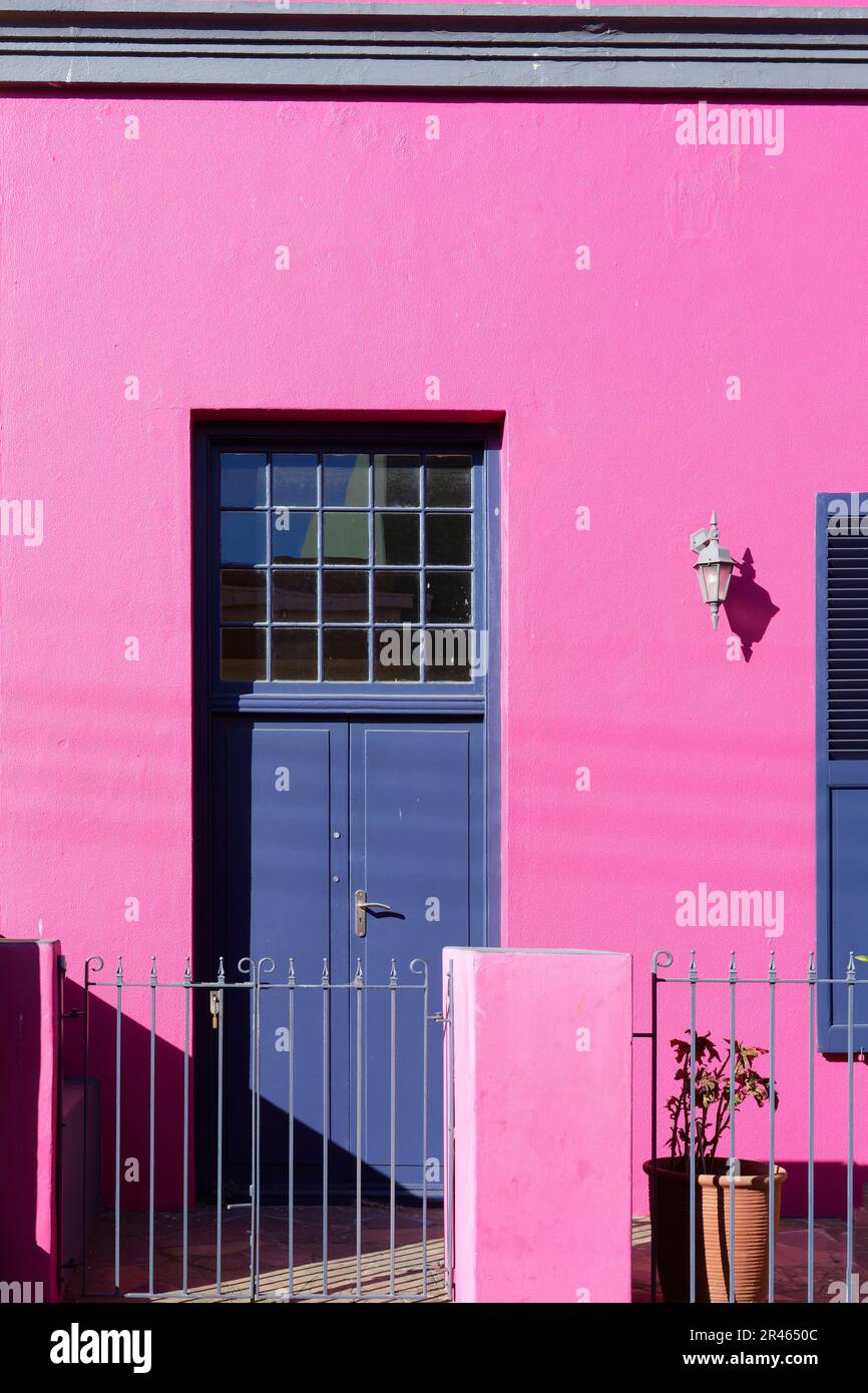 Bo-Kaap, centro storico colorato della cultura Malese del Capo, Città del Capo, Sud Africa Foto Stock